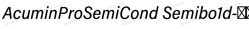 AcuminProSemiCond Semibo1d字体转换